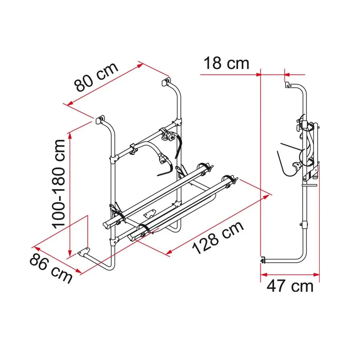 Carry-Bike Suport universal pentru biciclete - max 2 biciclete