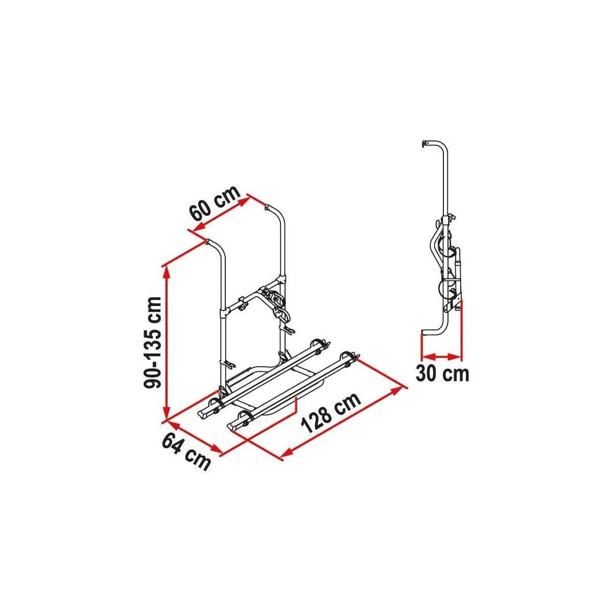 Suport de biciclete Carry-Bike Pro Hymer Dethleffs - max 4 biciclete albastru