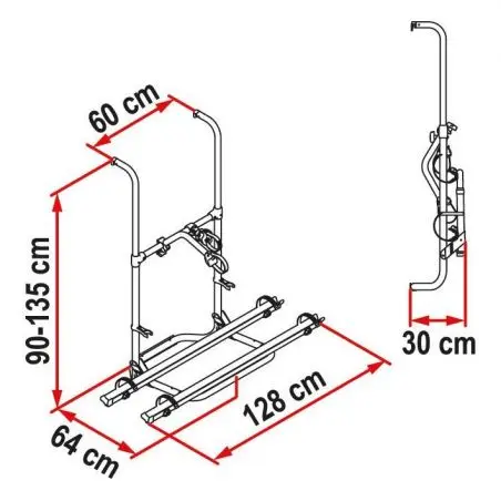 Suport de biciclete Carry-Bike Pro Hymer Dethleffs - max 4 biciclete albastru