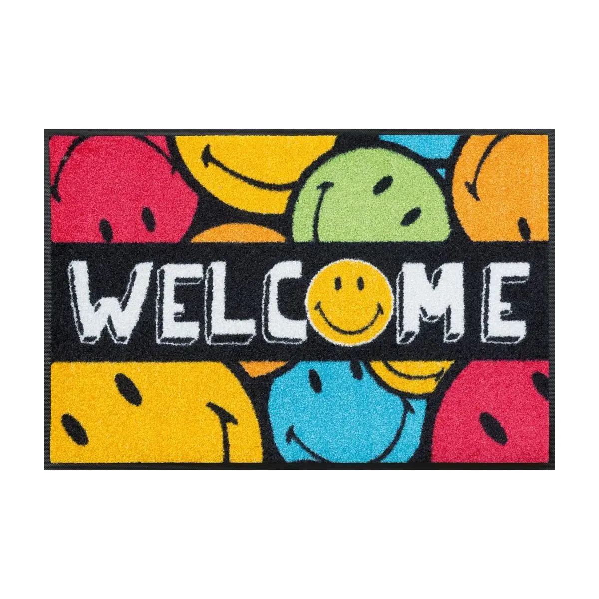 Komfortná podložka Welcome Smileys - 75 x 50 cm