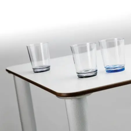 Kempingový stôl silwy - s kovovou doskou, 78 x 58 x 71-74 cm