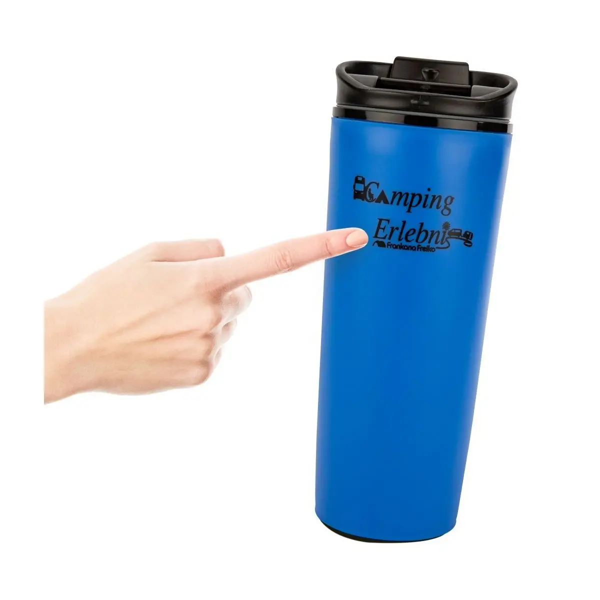 Ivópohár Emelje fel a csészét - kék, 0,47 liter