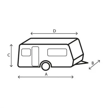 Husa rulota 12M, 400-450 x 240 x 220 cm