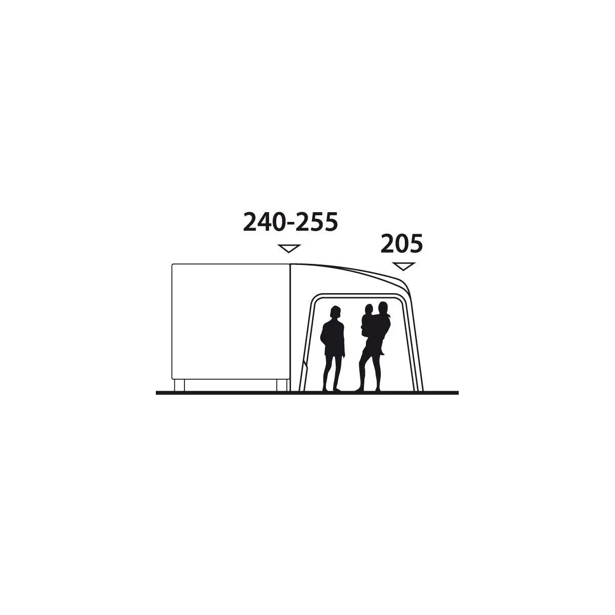 Čiastočný stan Pebble - 420 x 250 x 255 cm