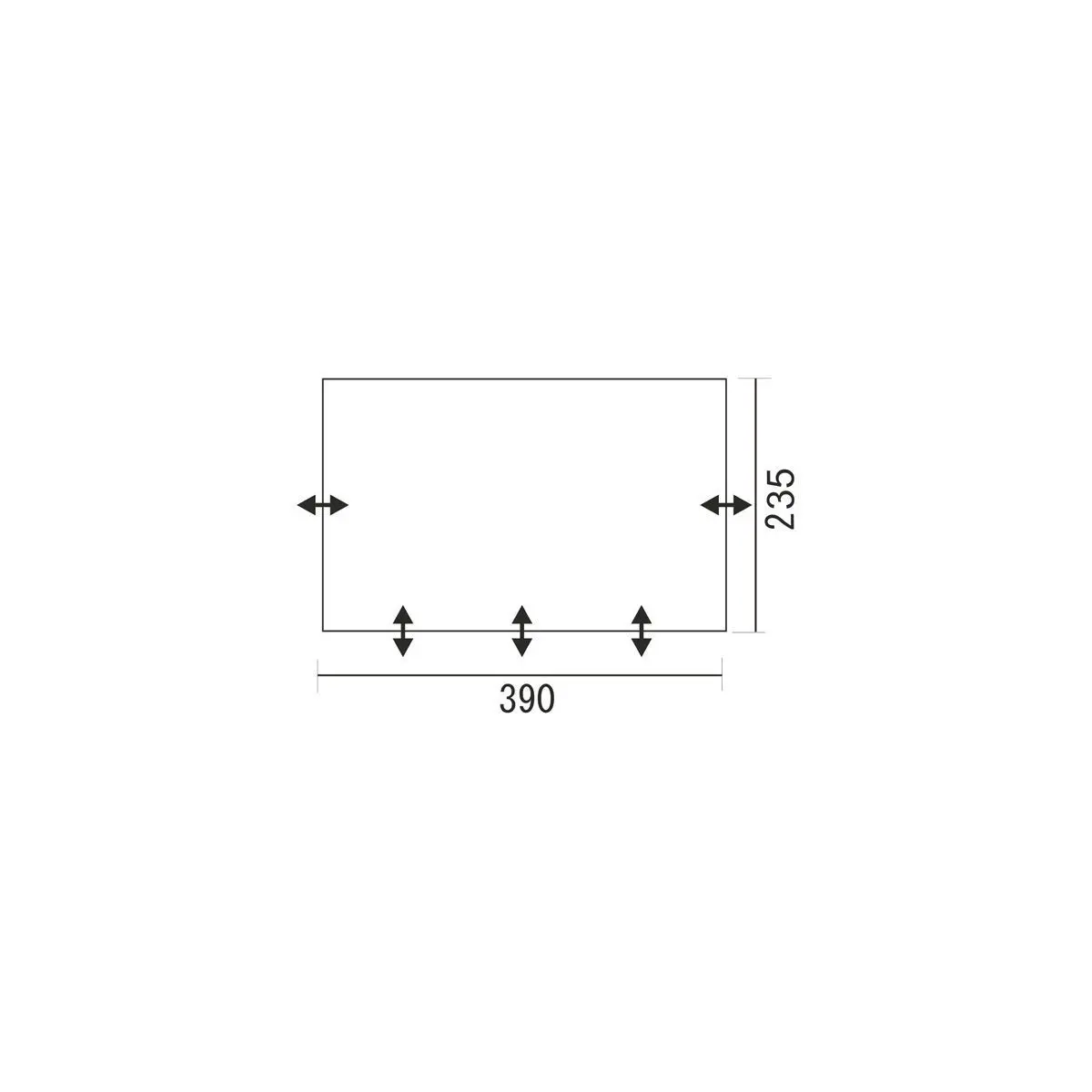 Čiastočný stan Gemini Pro 390 - výška pripojenia 235 - 250 cm