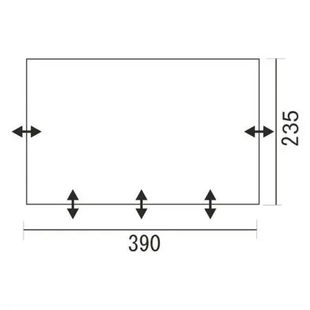 Részsátor Gemini Pro 390 - csatlakozási magasság 235 - 250 cm