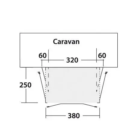Cort Ripple split - 380 x 250 x 255 cm