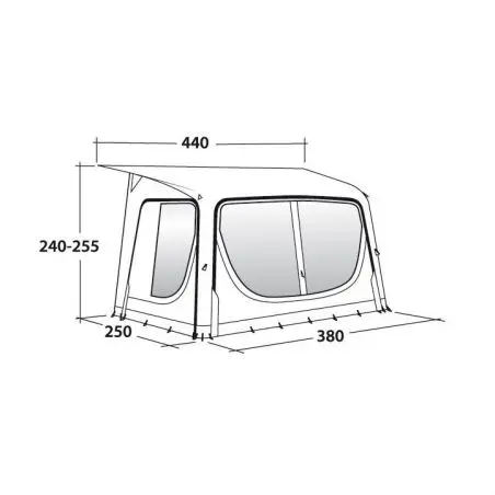 Cort Ripple split - 380 x 250 x 255 cm