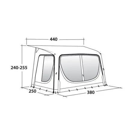 Osztott sátor Ripple - 380 x 250 x 255 cm