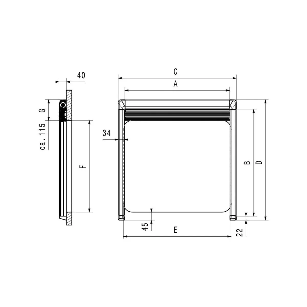 Roletový systém Dometic DB3H - 480 x 700 mm