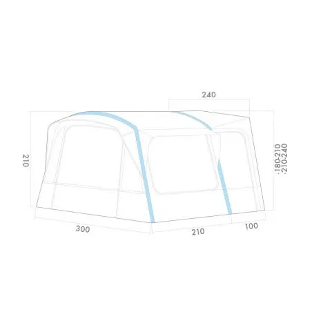 Aquarius Pro 300 busz napellenző - rögzítési magasság 180-210 cm