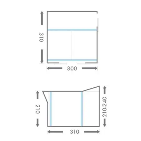 Markíza na autobus Aquarius Pro 300 - výška uchytenia 210-240 cm