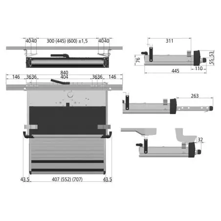 Thule step V19 12V Slide-Out 400 Alu Ducato