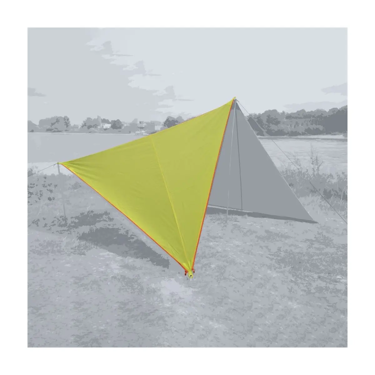 Awning Zip Canvas Caraibe - lime punch