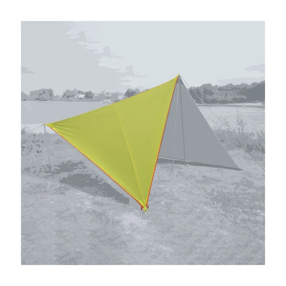 Napellenző Zip Canvas" Caribbean - lime puncs