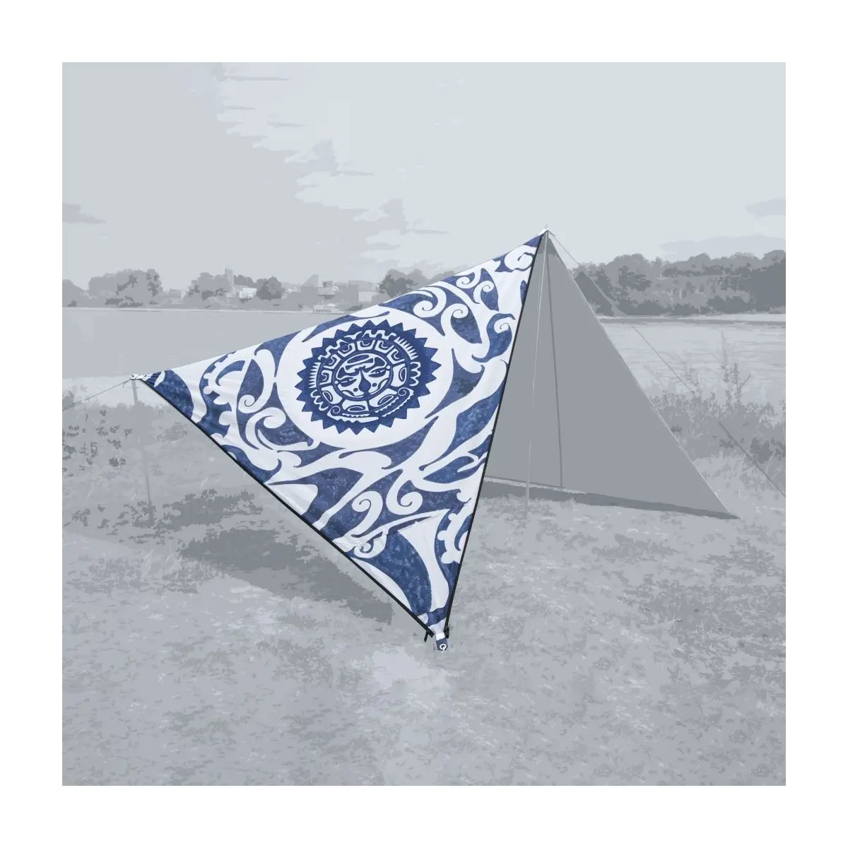 Awning Zip Canvas Noua Zeelandă - imprimeu soare