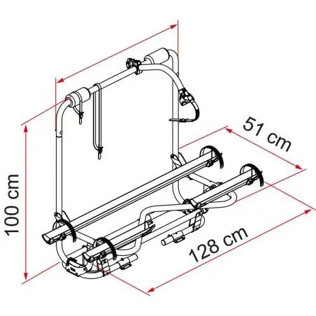 Nosič oja Carry-Bike Caravan XL A Pro - strieborný, čierny