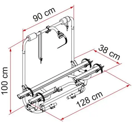 Vonórúdtartó Carry-Bike Caravan XL A Pro 200 - ezüst, fekete