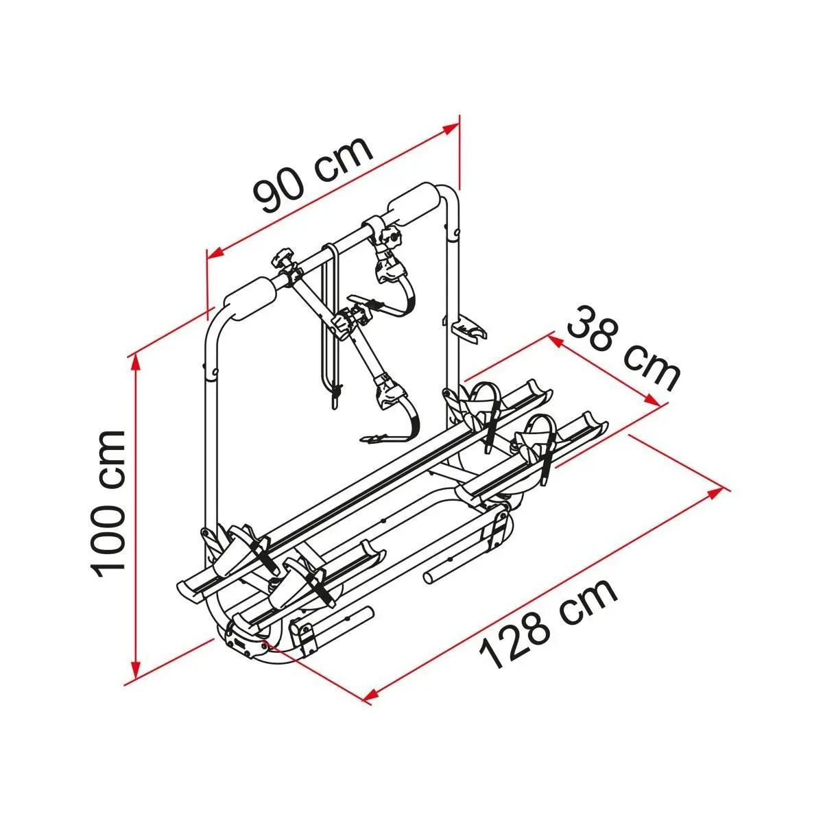 Vonórúdtartó Carry-Bike Caravan XL A Pro 200 - fekete