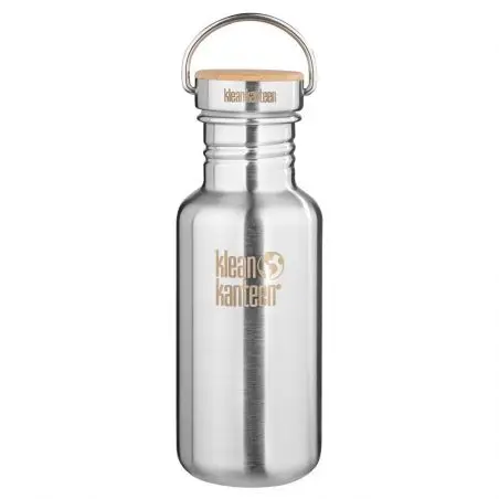 Fľaša na pitie s bambusovým viečkom - 532 ml