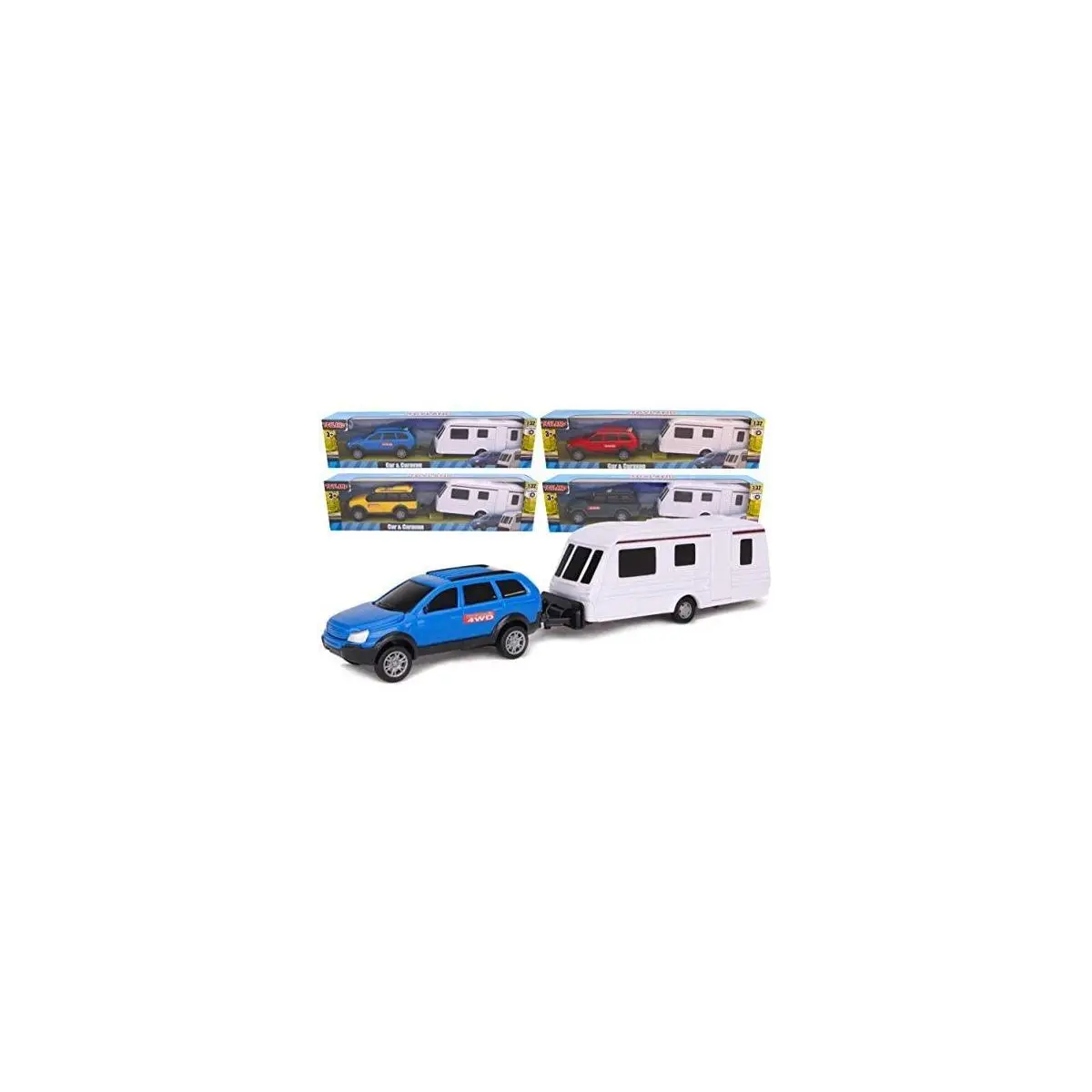 Auto s karavanom 1:32