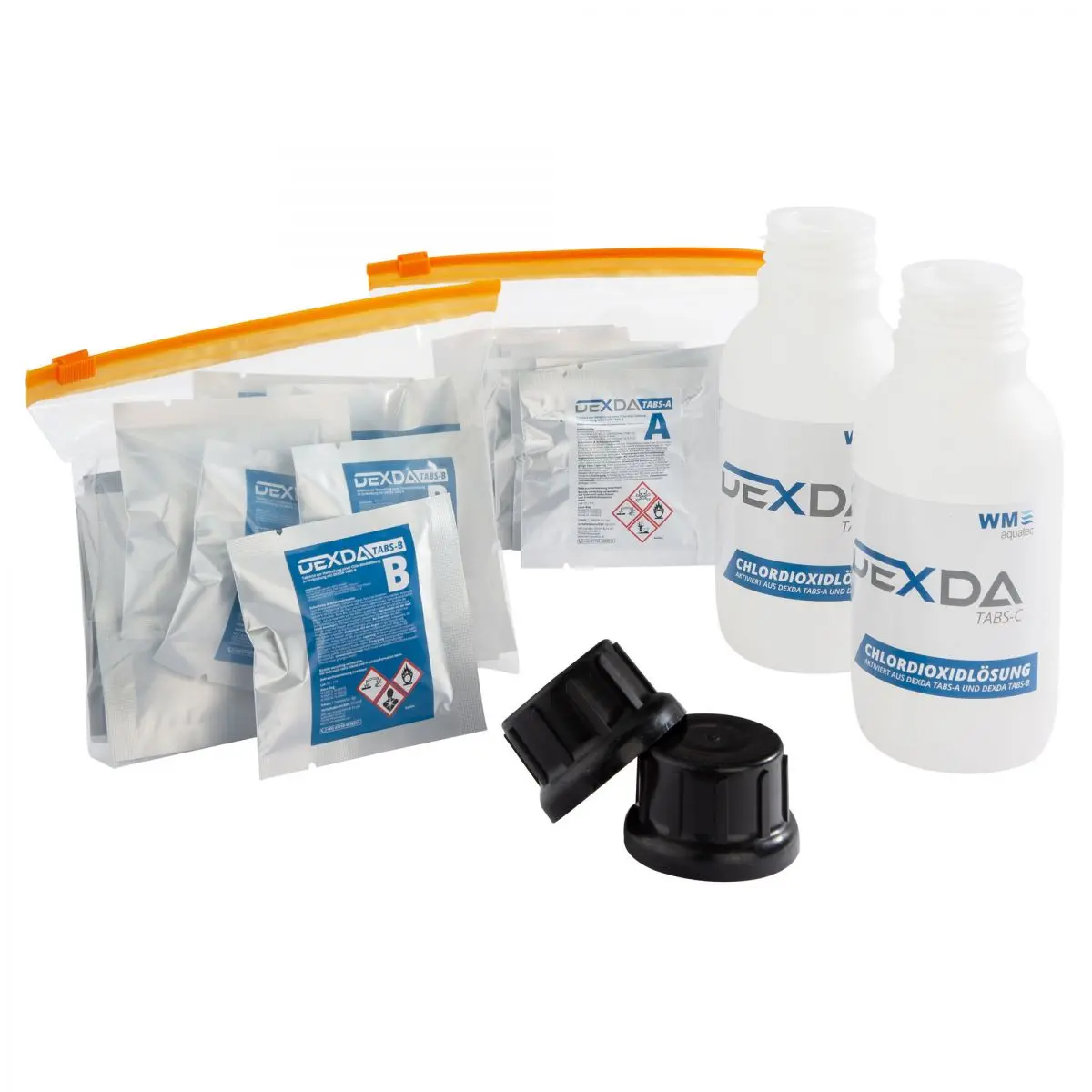 Dexda Tabs Professional utántöltő készlet - 12 db A és Tabs-B fülből + 2 palack
