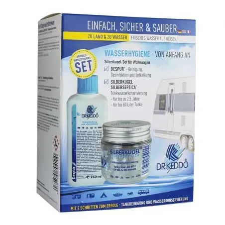 Strieborná súprava karavan - malá strieborná guľka a 250 ml Despur
