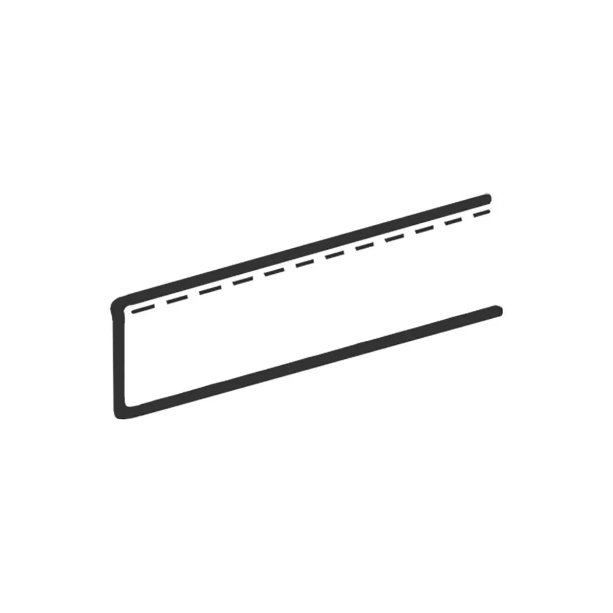 Vstavané potrubie 3 m x 5 mm pre predný panel, olemované