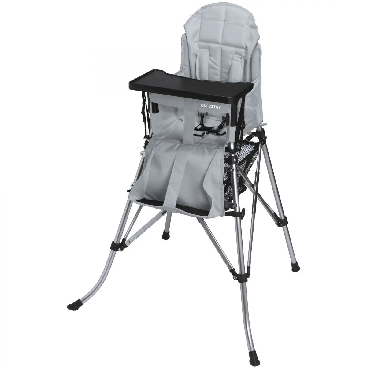 Detská vysoká stolička Femstar One2Stay Comfort, strieborná