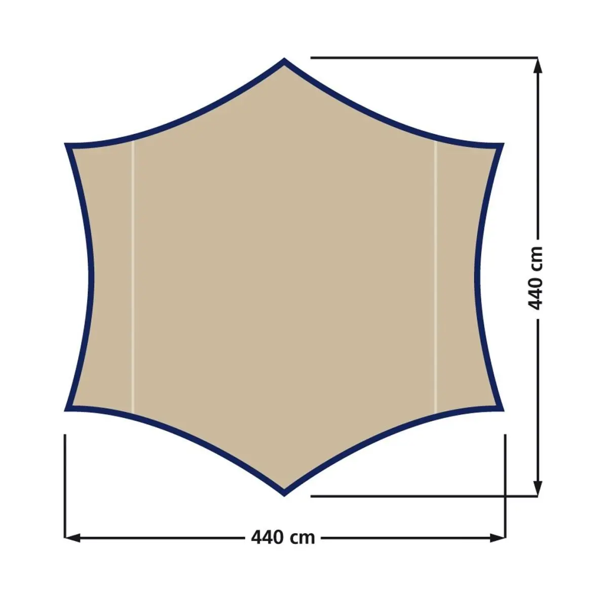 Napellenző Tarp Morgan - 440 x 440 x 230 cm