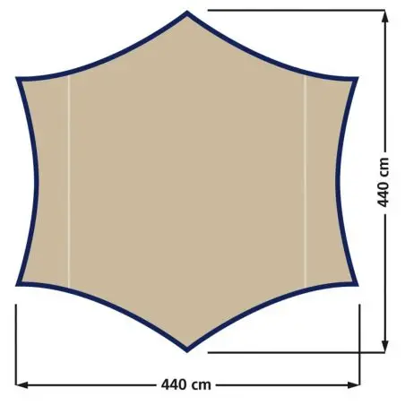 Copertina Sail Morgan - 440 x 440 x 230 cm