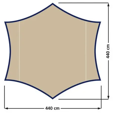 Napellenző Tarp Morgan - 440 x 440 x 230 cm