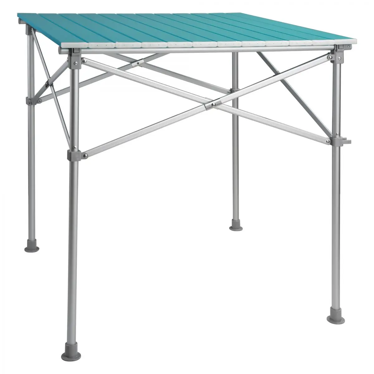 Rolovací stôl Alu 1 - modrý, 70 x 70 x 70 cm