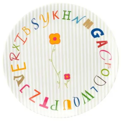 Detský tanier ABC - jedálenský tanier