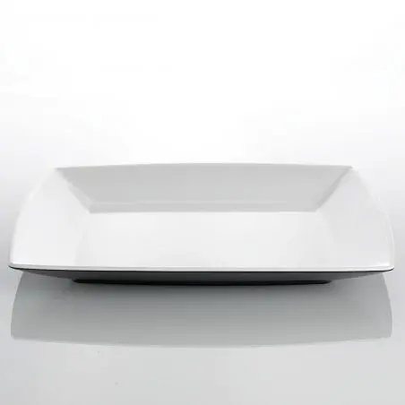 Séria riadu Quadrato Black and White - jedálenský tanier 25 x 25 cm