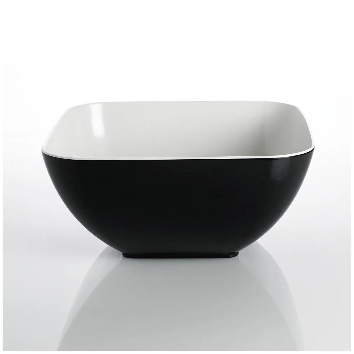 Quadrato Fekete-fehér étkészlet sorozat - tál 25 x 25 cm