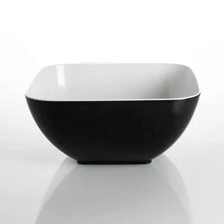 Séria riadu Quadrato Black and White - miska 25 x 25 cm