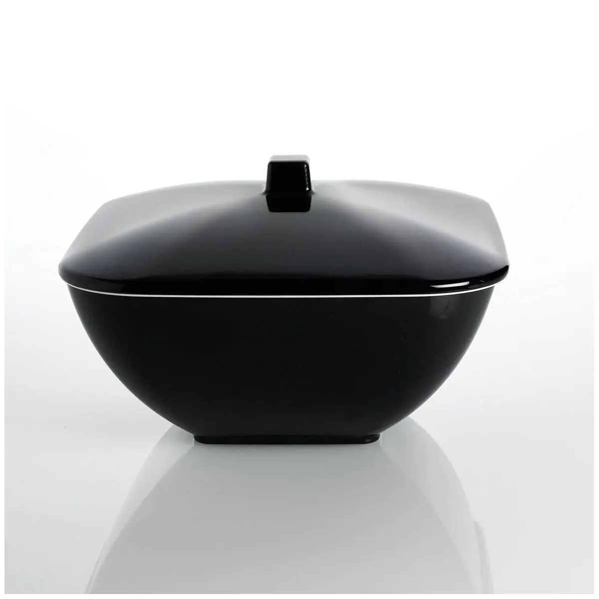 Séria riadu Quadrato Black and White - misa s pokrievkou 25 x 25 cm