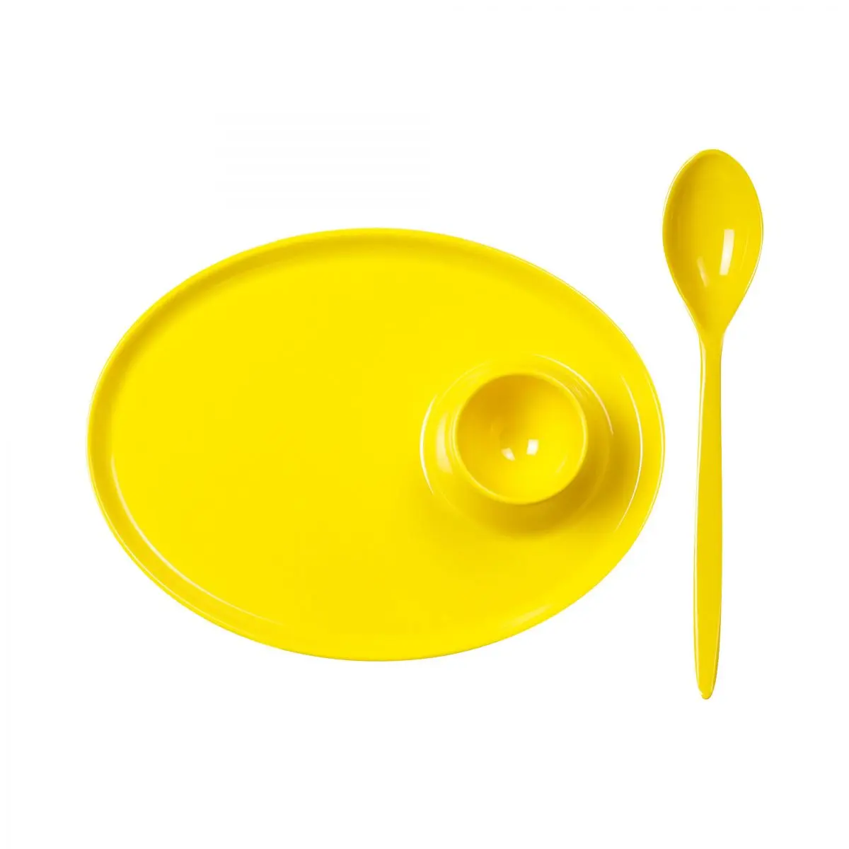 Pohár na vajíčka Coco' s lyžičkou - farba: žltá