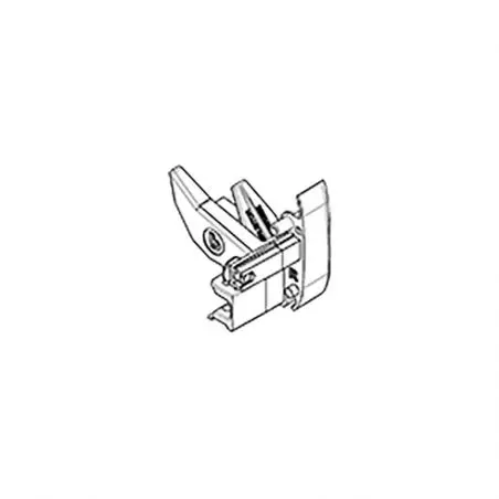 Koncovka predného panela, eloxovaná, pravá pre markízy Dometic PW 1500 s 12-voltovým motorom