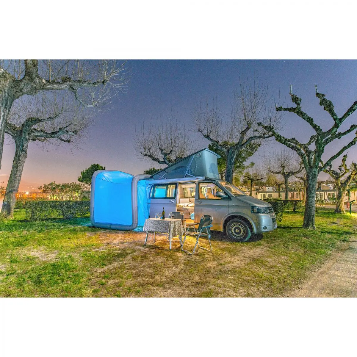 GT Box Camping - modrý, 240 x 236 cm