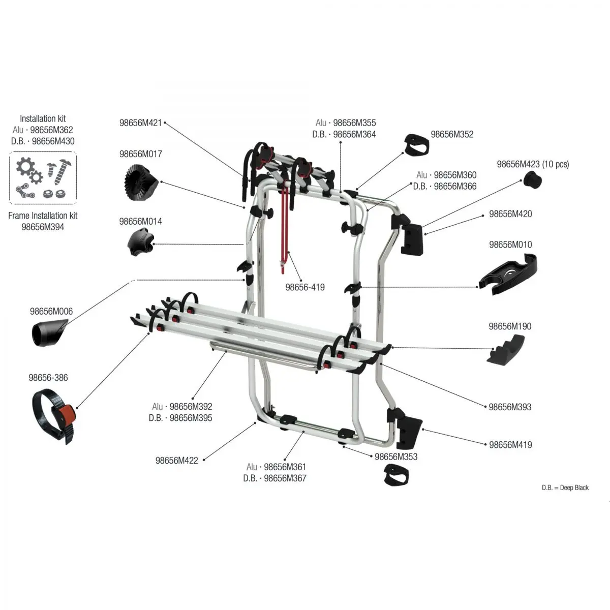 Suport biciclete Carry-Bike Ducato Frame - negru, din 2006