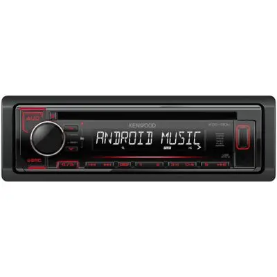 KDC120UR, Kenwood, MP3-Tuner red USB + Aux-IN