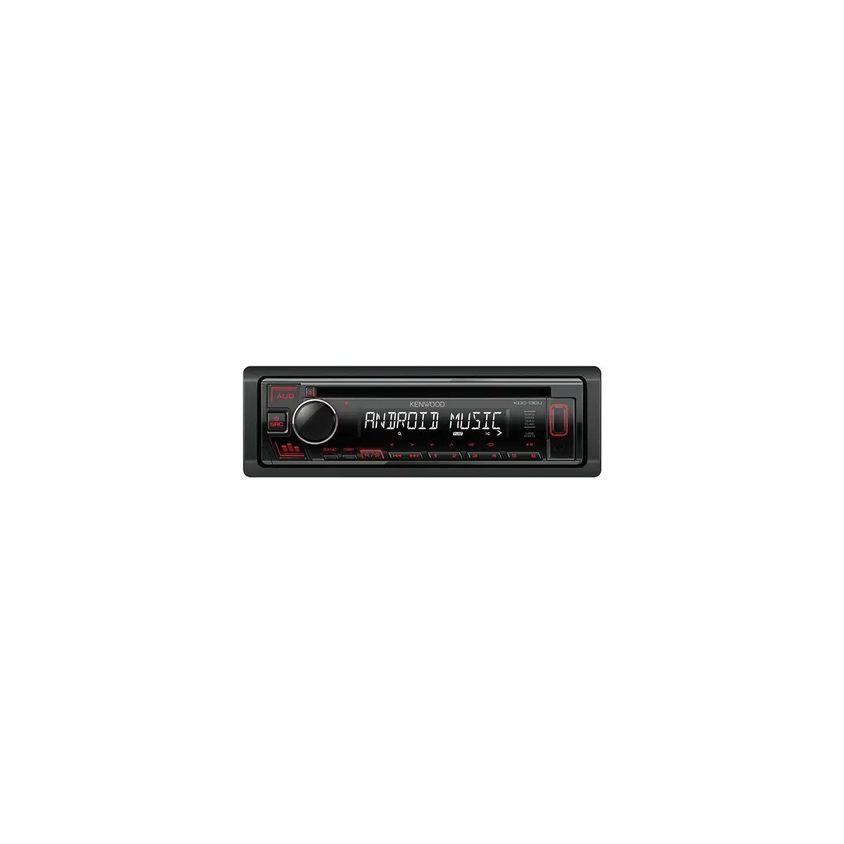 KDC-130UR 4x50W CD USB AUX autorádio červené pod.