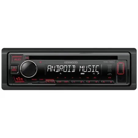 KDC-130UR 4x50W CD USB AUX autorádio červené pod.