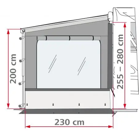 Panoul lateral Side W Pro Shade - stânga