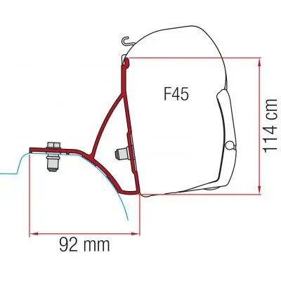 Renault Trafic készlet 2015-től - F45 napellenző adapter
