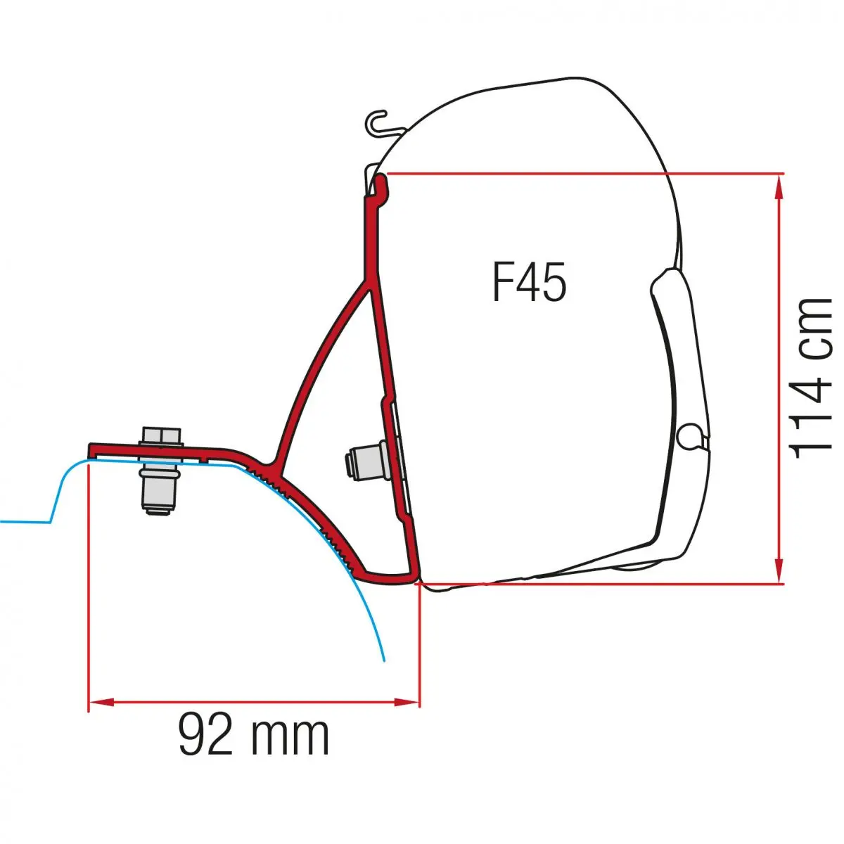 Kit Renault Trafic ab 2015 - Markisenadapter F45