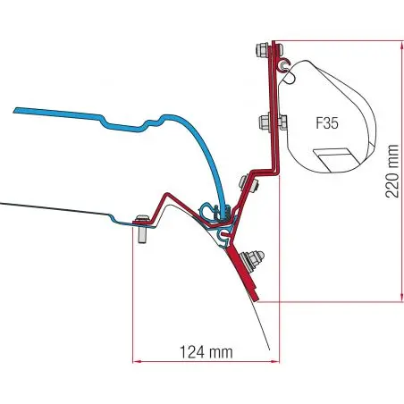 Súprava Trieda V Marco Polo od 2014 - Adaptér na markízu F45/F35