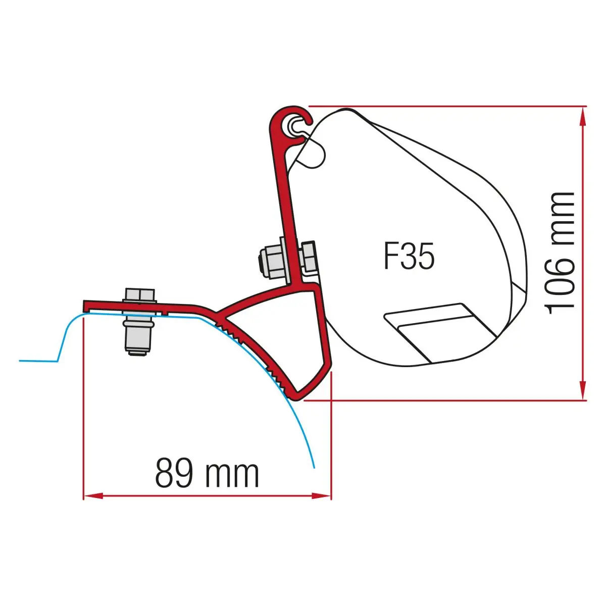 Renault Trafic készlet 2015-től - F35 napellenző adapter